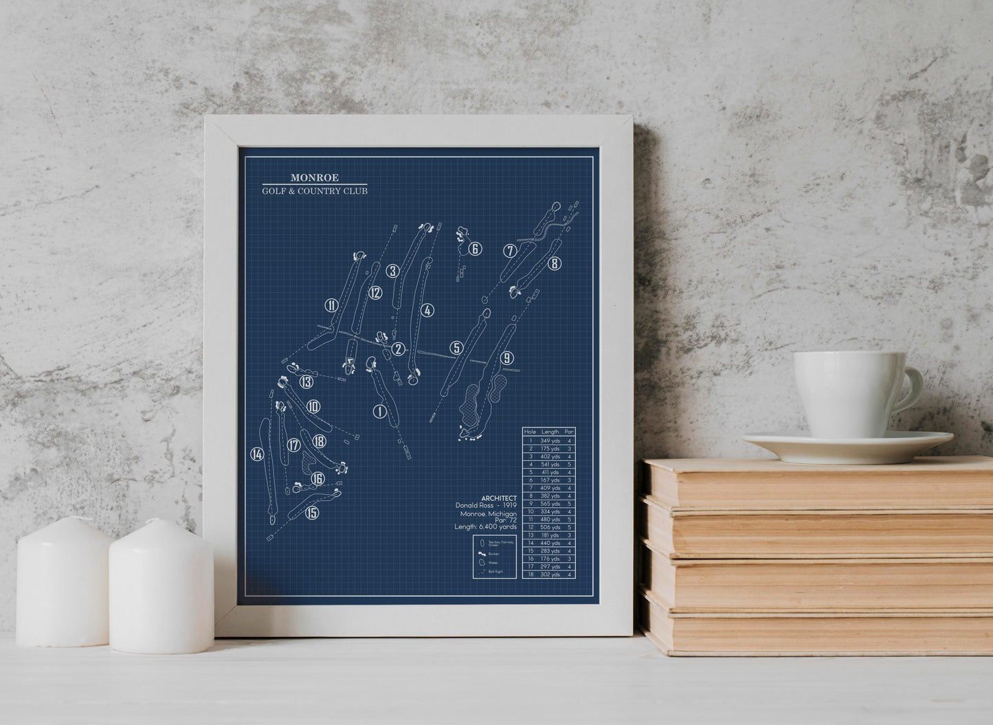 Monroe Golf & Country Club Blueprint (Print)