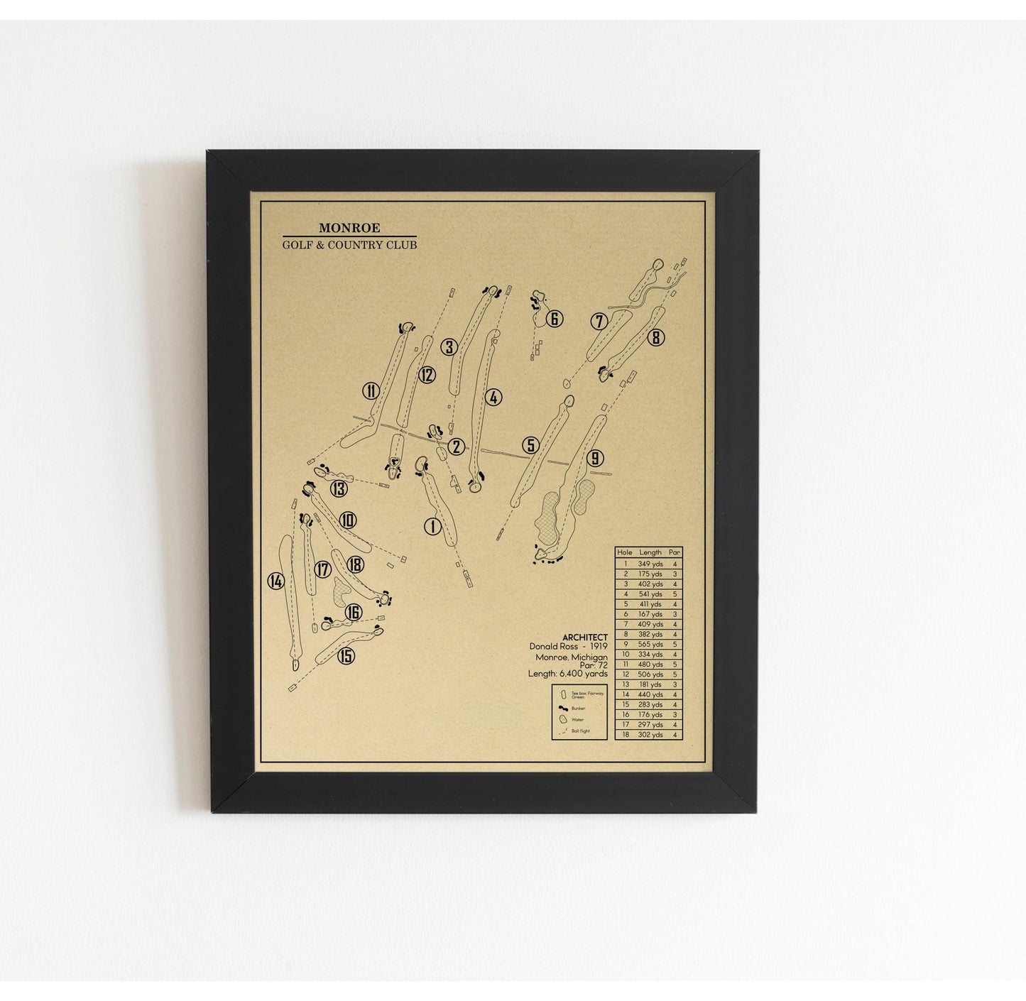 Monroe Golf & Country Club Outline (Print)