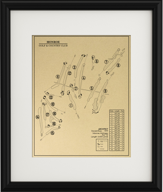 Monroe Golf & Country Club Outline (Print)