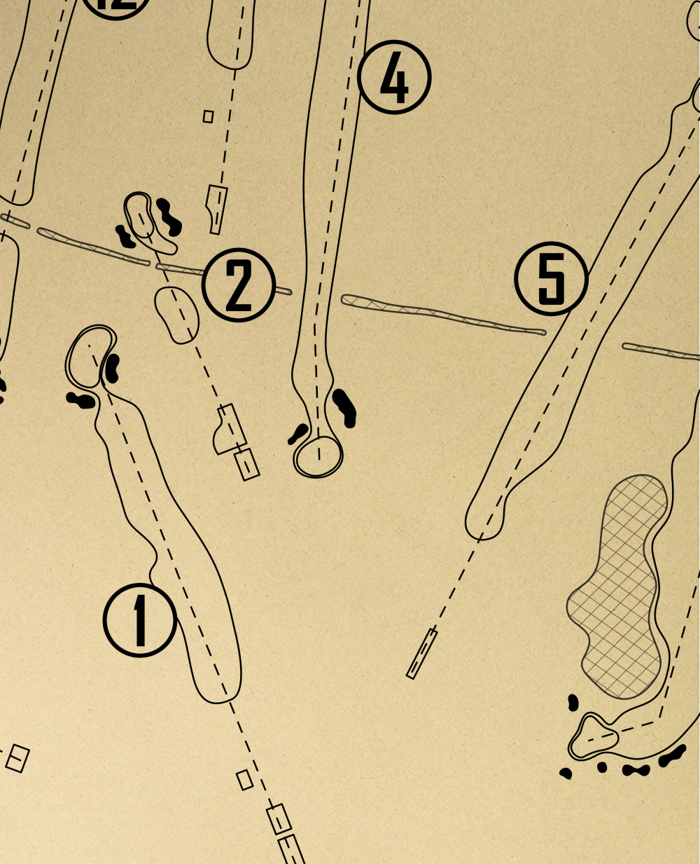 Monroe Golf & Country Club Outline (Print)