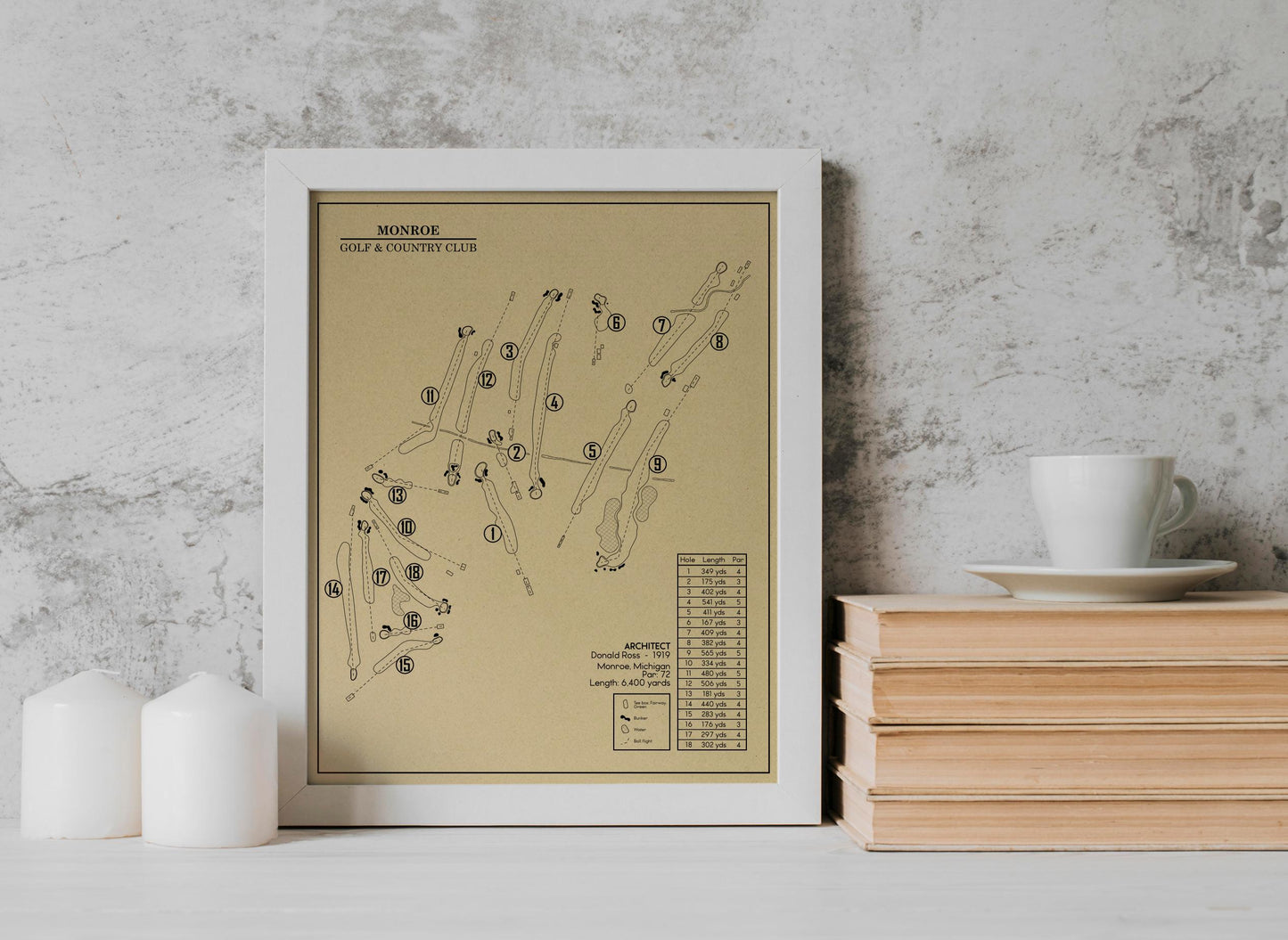 Monroe Golf & Country Club Outline (Print)