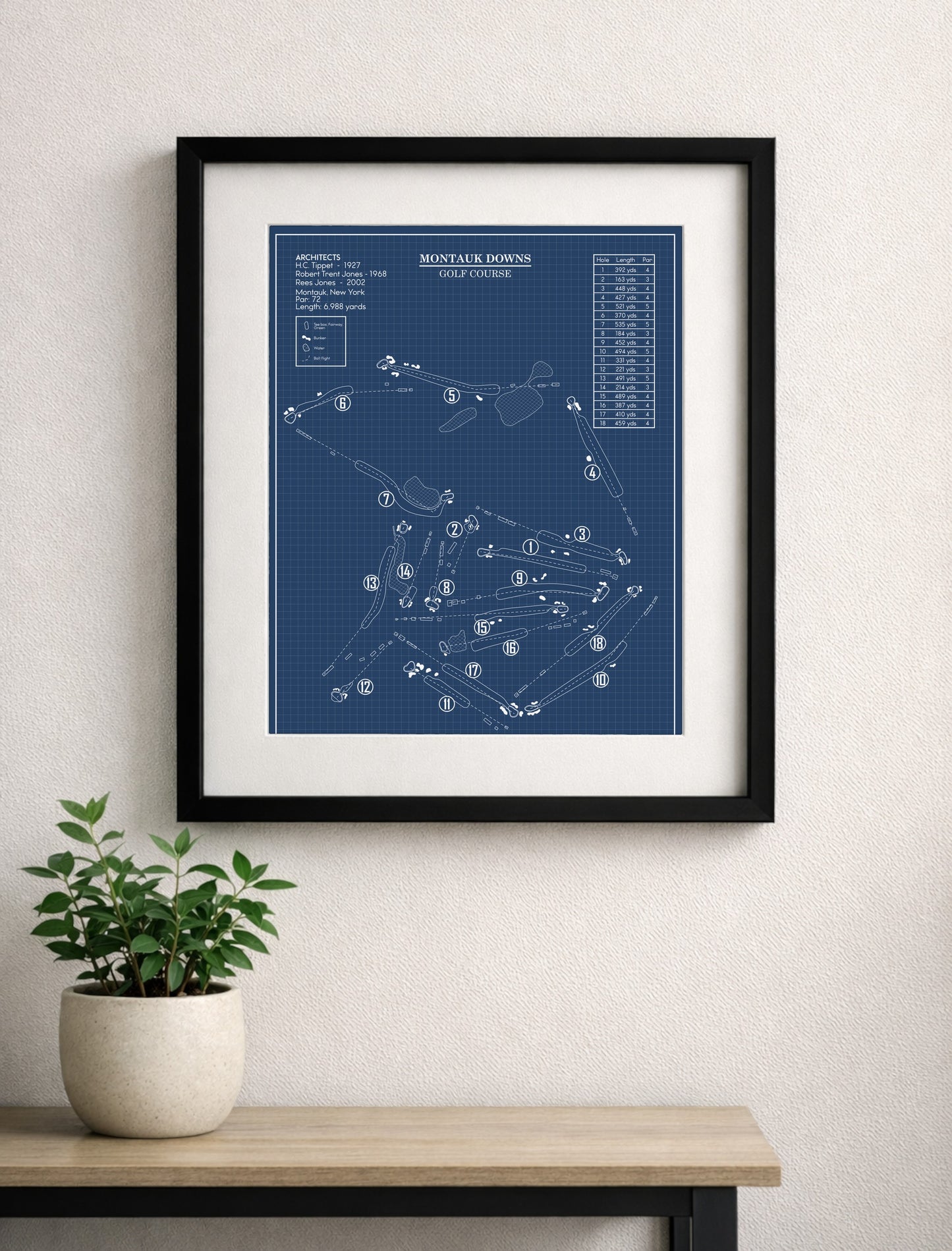 Montauk Downs Golf Course Blueprint (Print)