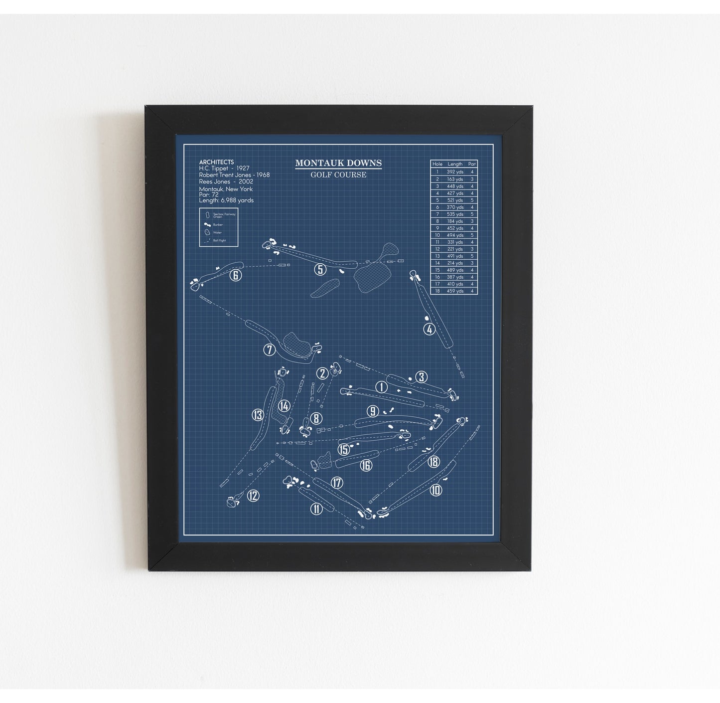 Montauk Downs Golf Course Blueprint (Print)