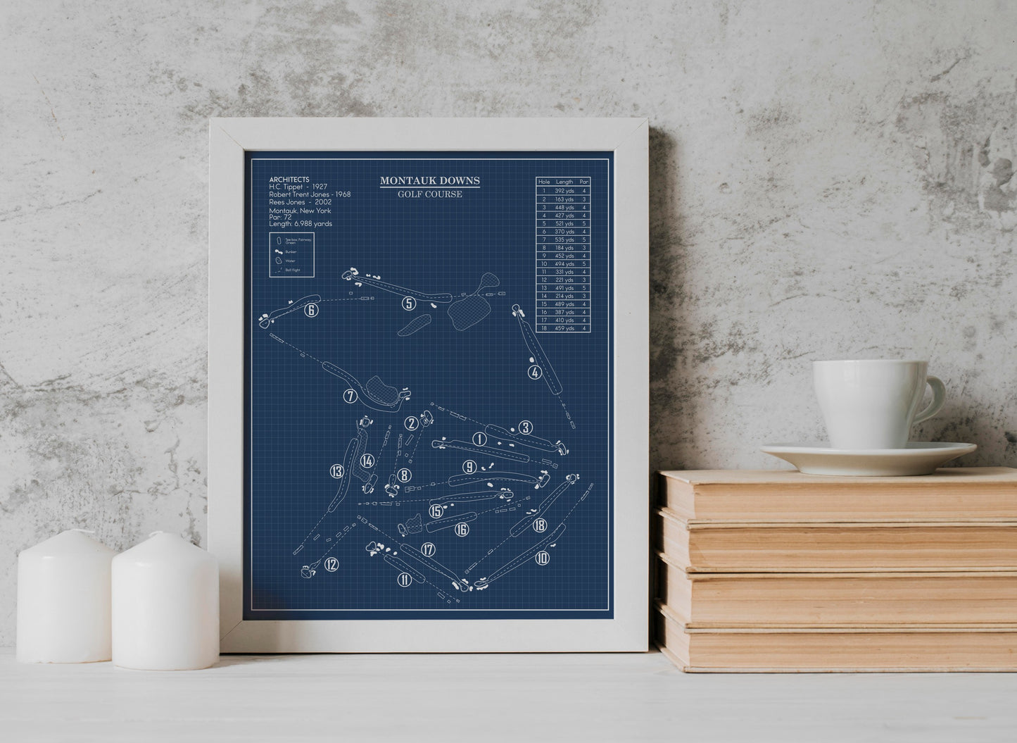 Montauk Downs Golf Course Blueprint (Print)