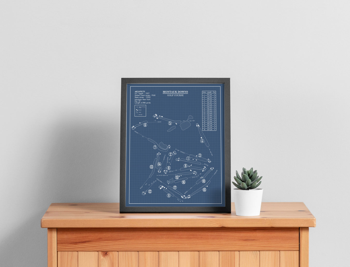 Montauk Downs Golf Course Blueprint (Print)