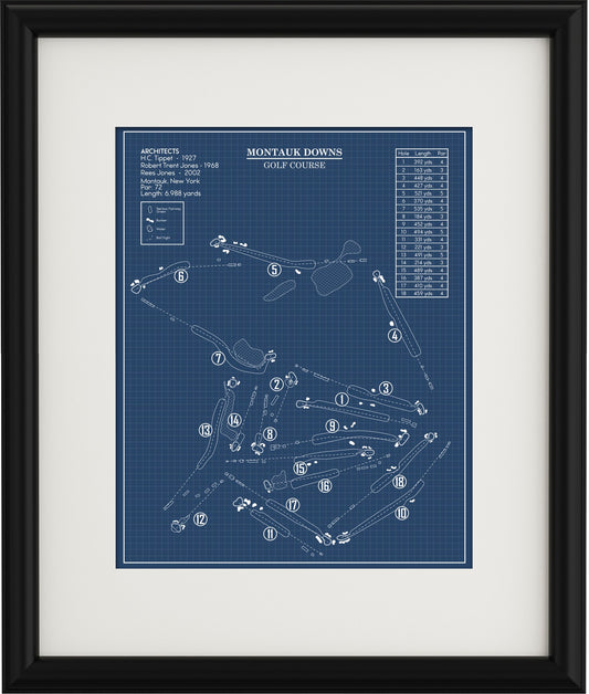 Montauk Downs Golf Course Blueprint (Print)