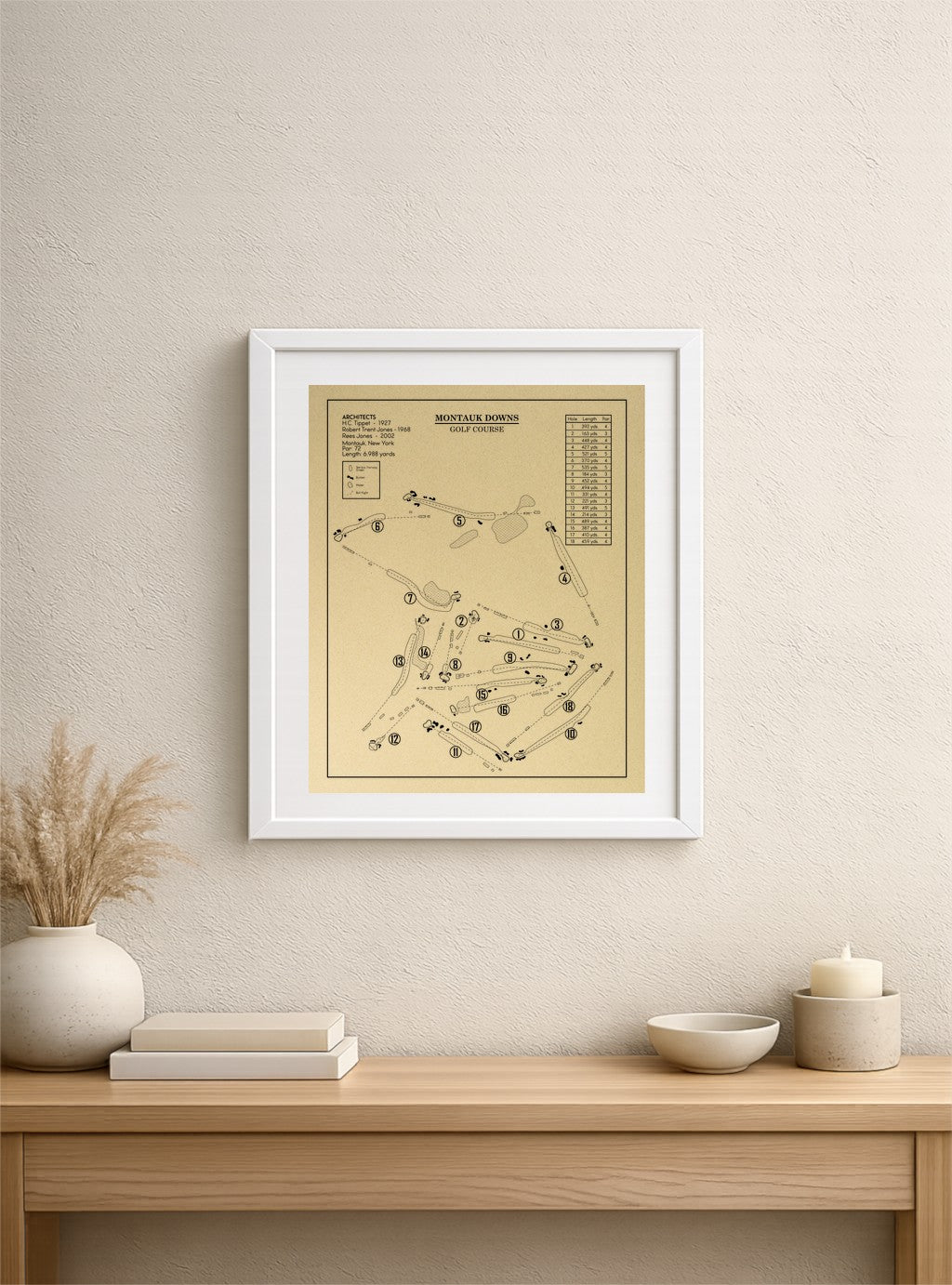 Montauk Downs Golf Course Outline (Print)