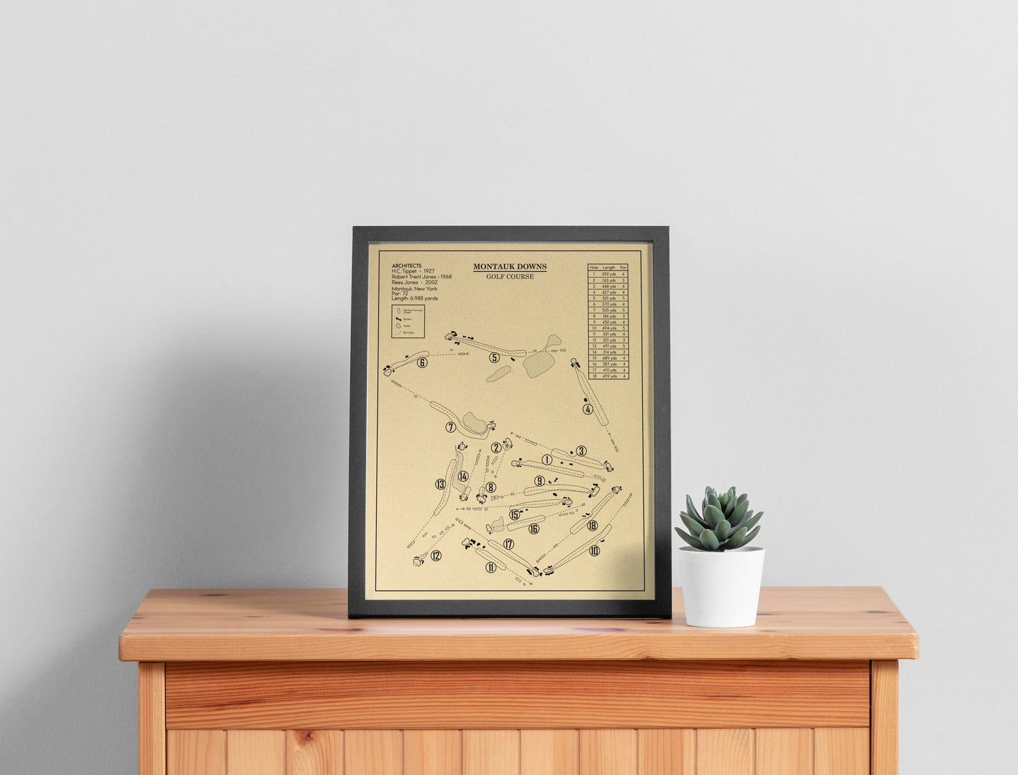Montauk Downs Golf Course Outline (Print)