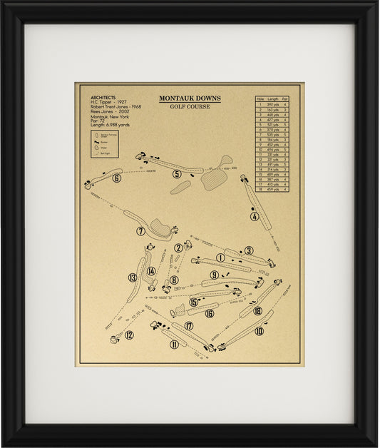 Montauk Downs Golf Course Outline (Print)