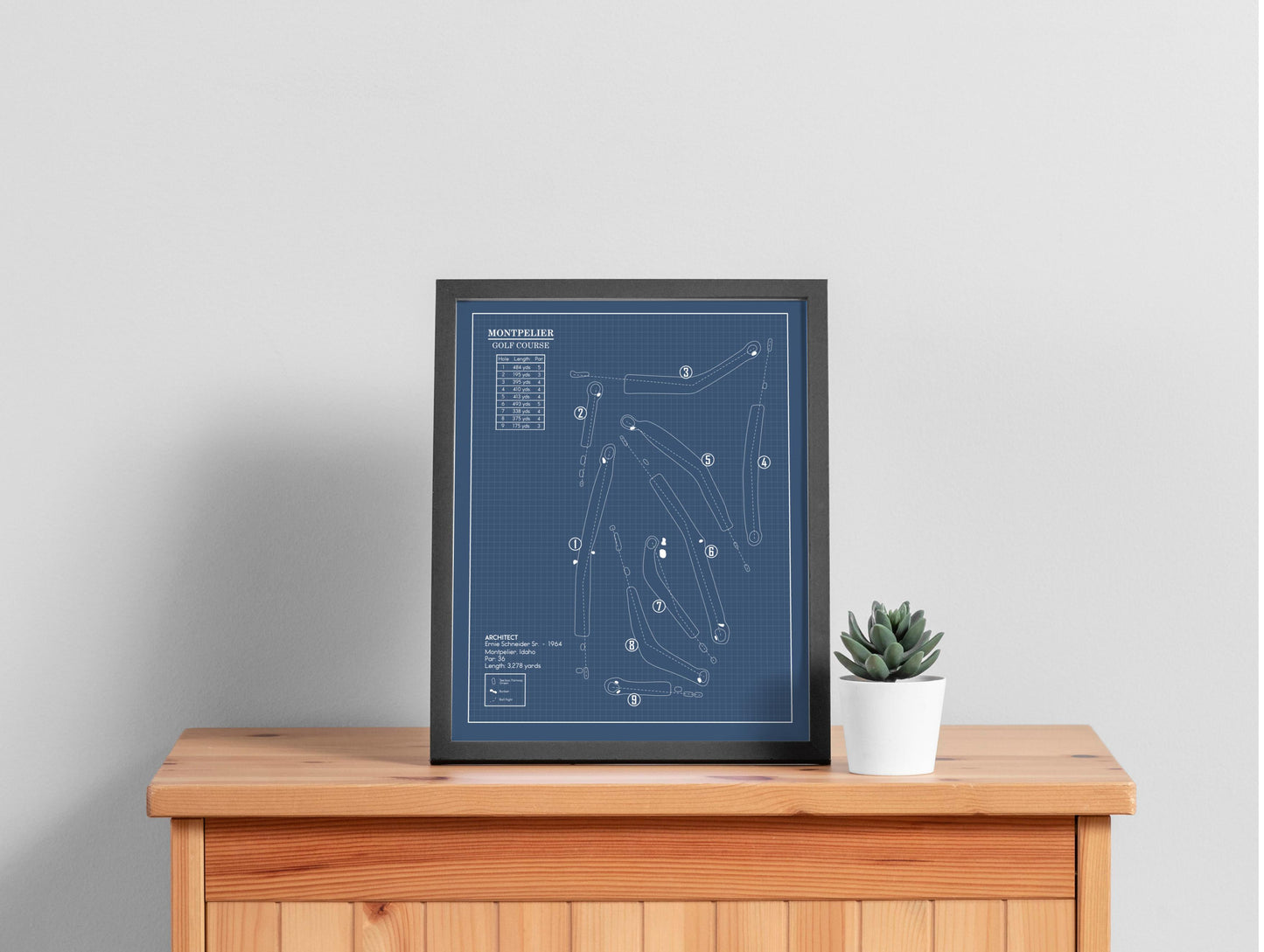 Montpelier Golf Course Blueprint (Print)