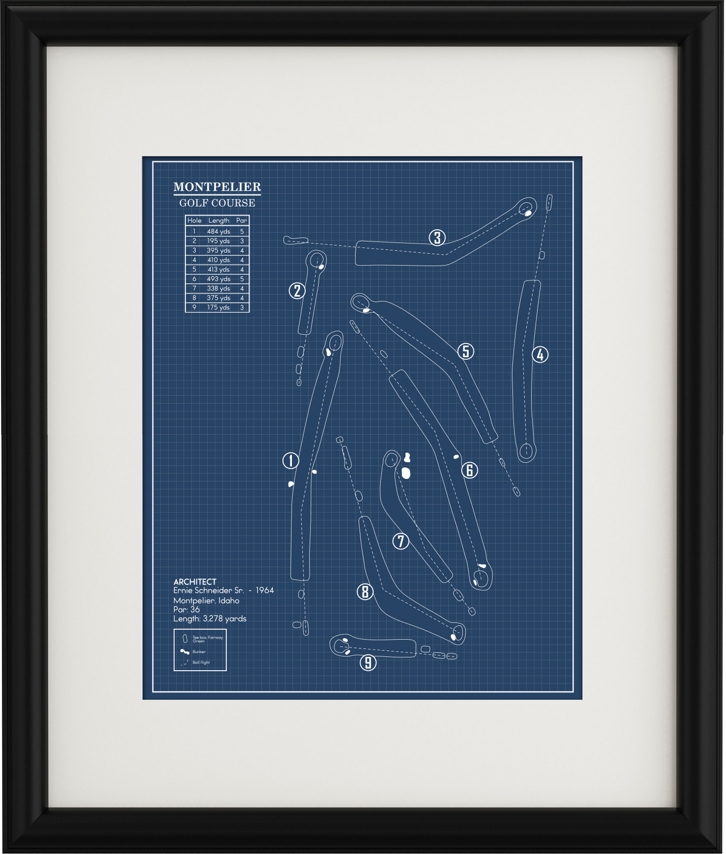 Montpelier Golf Course Blueprint (Print)