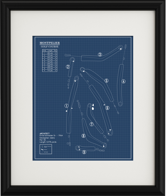 Montpelier Golf Course Blueprint (Print)