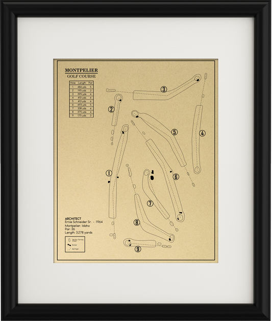 Montpelier Golf Course Outline (Print)