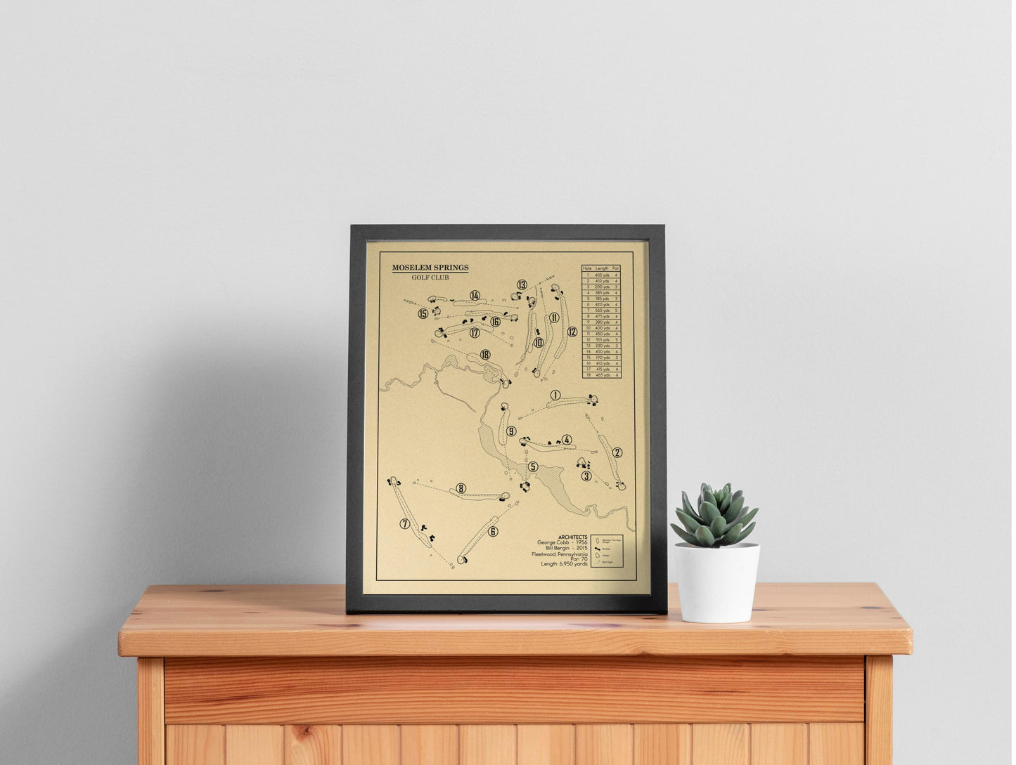 Moselem Springs Golf Club Outline (Print)