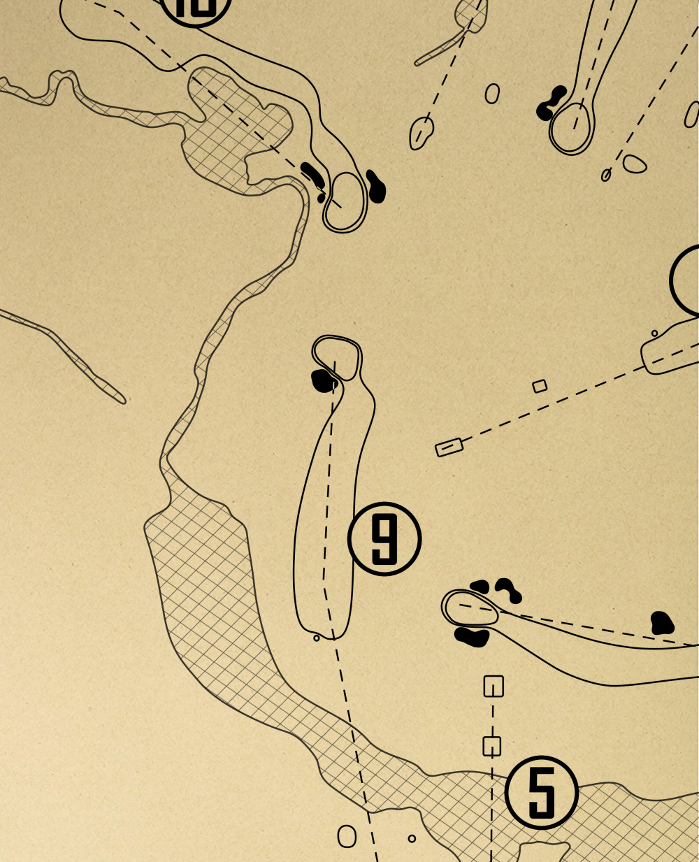 Moselem Springs Golf Club Outline (Print)