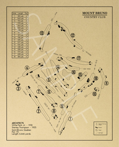 Mount Bruno Country Club Outline (Print)