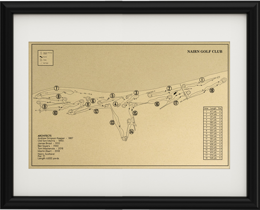 Nairn Golf Club Outline (Print)