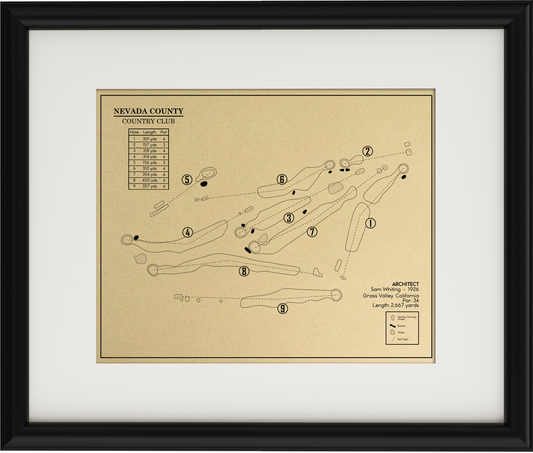 Nevada County Country Club Outline (Print)