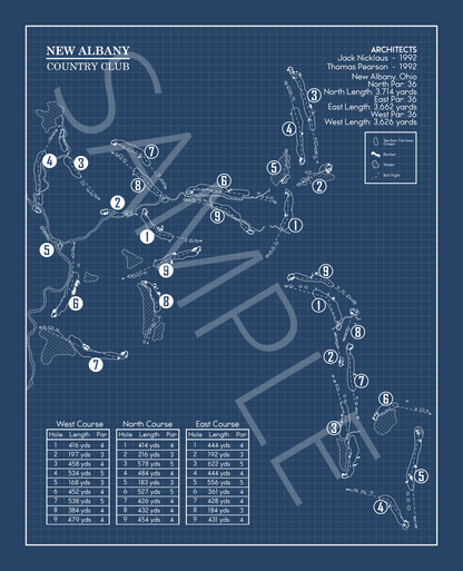 New Albany Country Club Blueprint (Print)