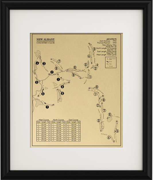 New Albany Country Club Outline (Print)