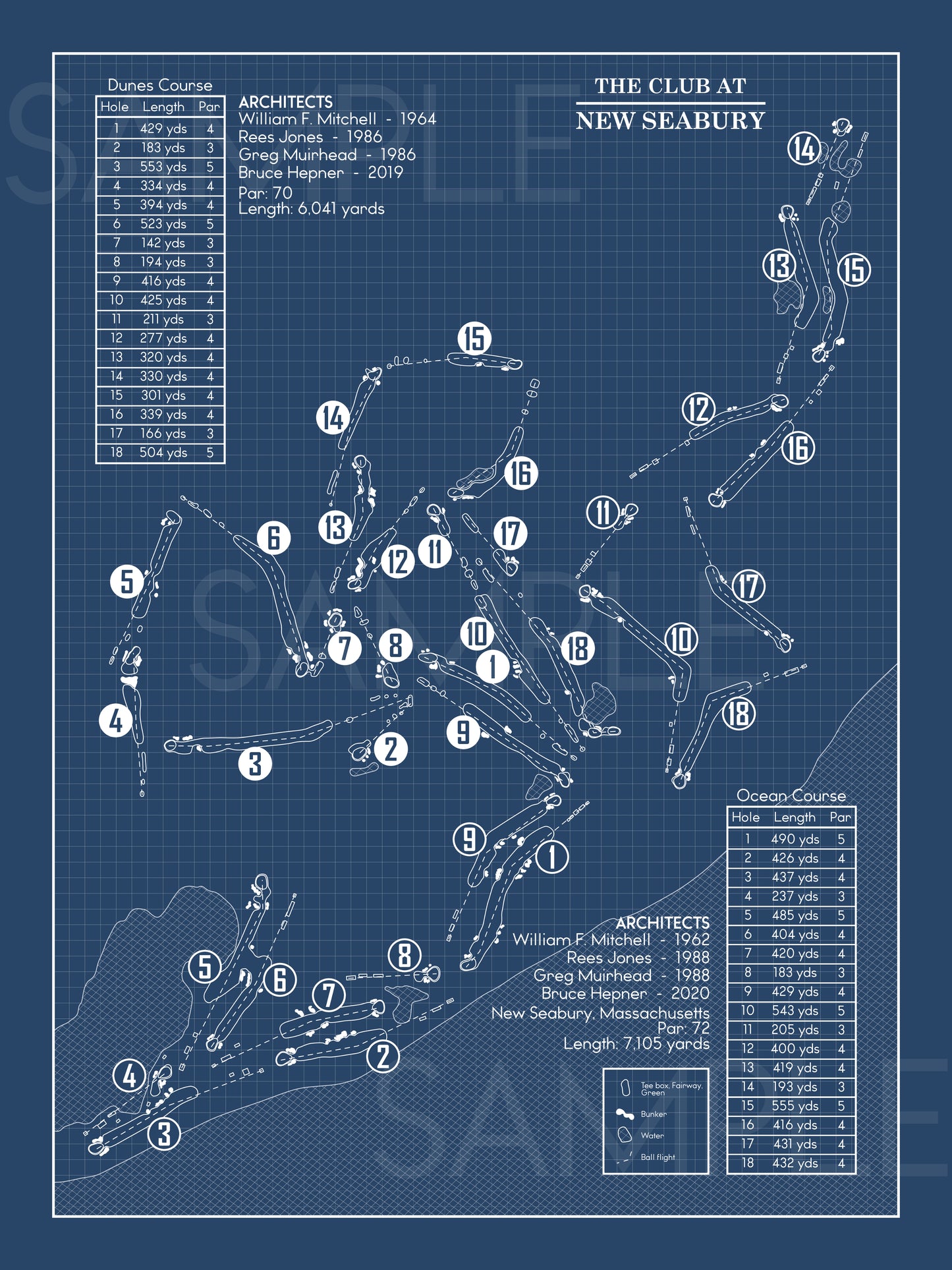 The Club at New Seabury Blueprint (Print)