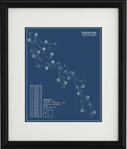 North Park Golf Course Blueprint (Print)