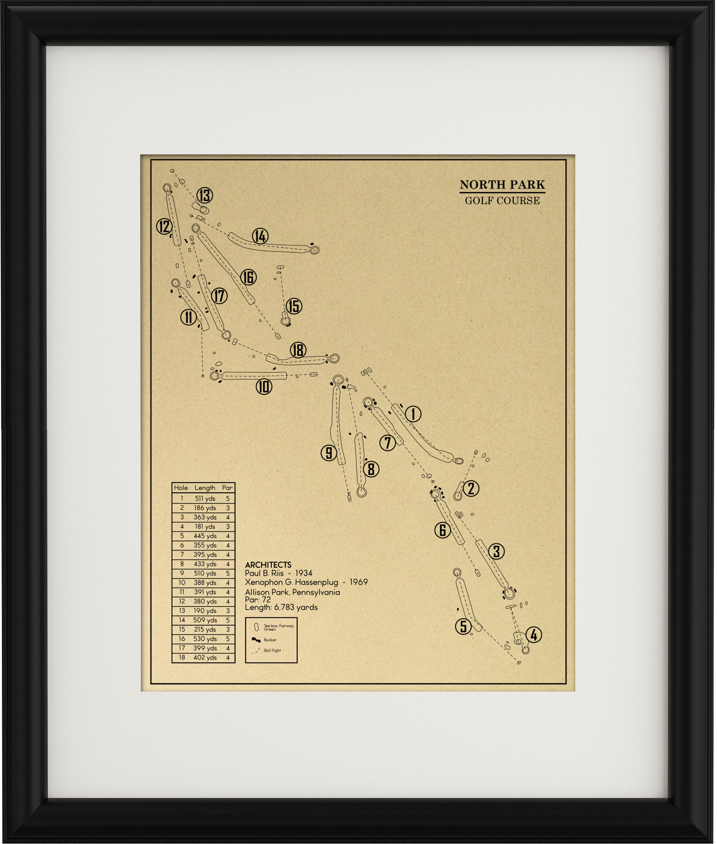 North Park Golf Course Outline (Print)