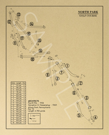 North Park Golf Course Outline (Print)