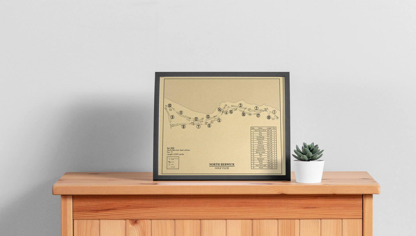 North Berwick Golf Club Outline (Print)