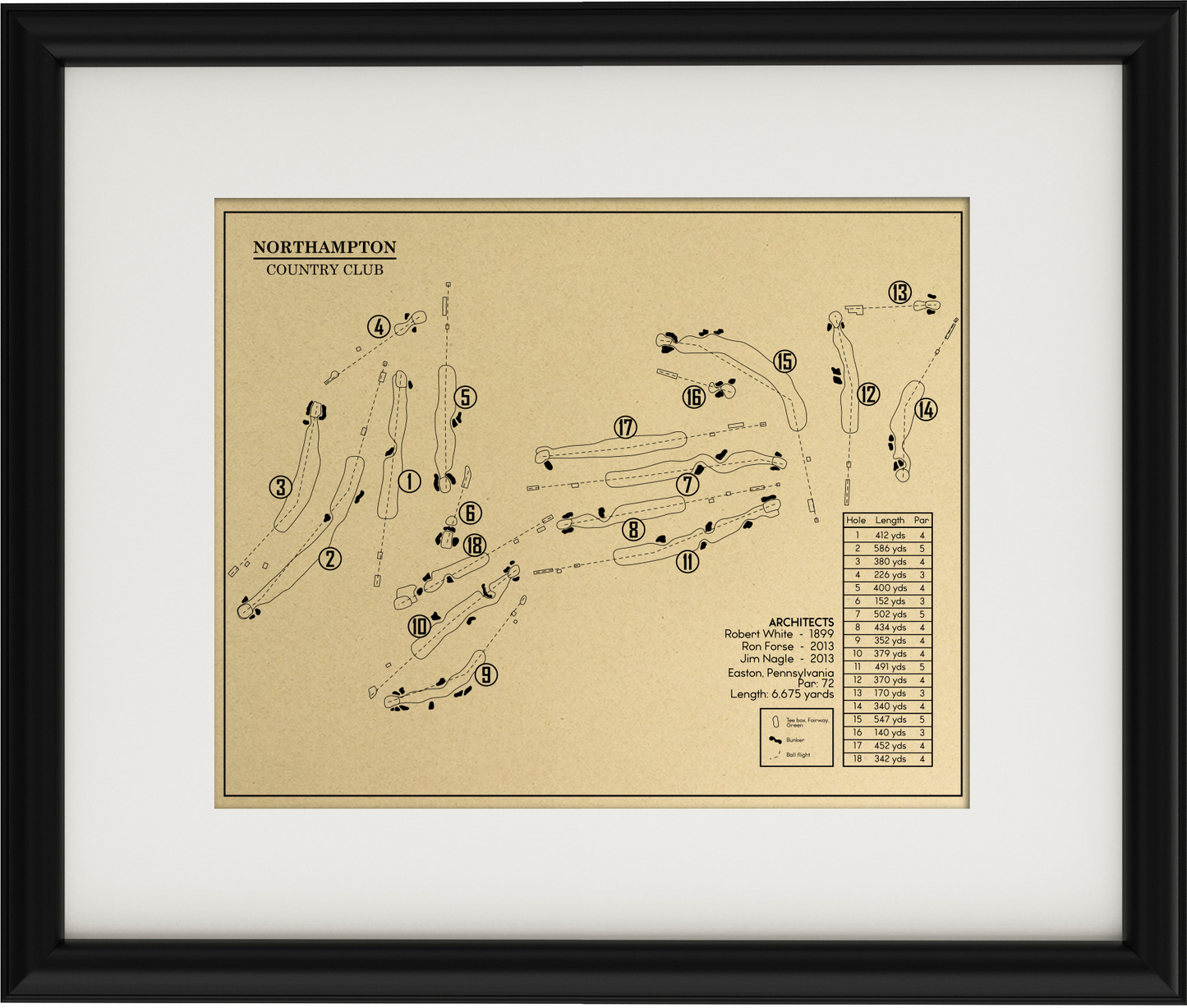 Northampton Country Club Outline (Print)