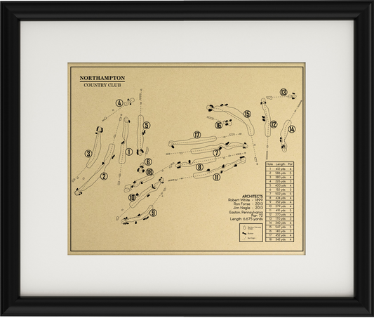 Northampton Country Club Outline (Print)