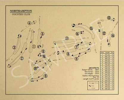 Northampton Country Club Outline (Print)