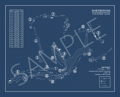 Northstone Country Club Blueprint (Print)