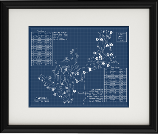 Oak Hill Country Club Blueprint (Print)