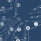 Oak Hill Country Club Blueprint (Print)
