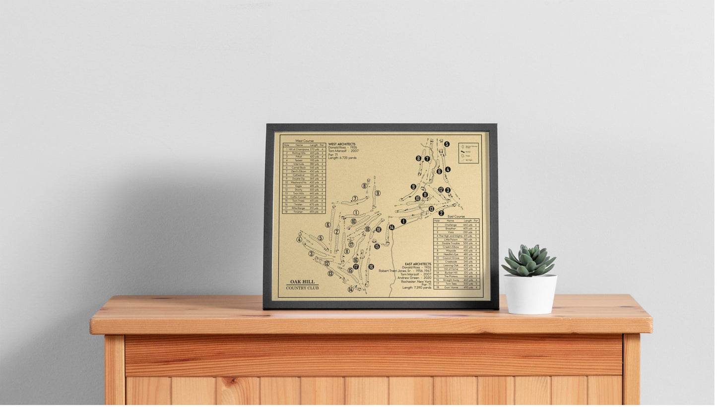 Oak Hill Country Club Outline (Print)