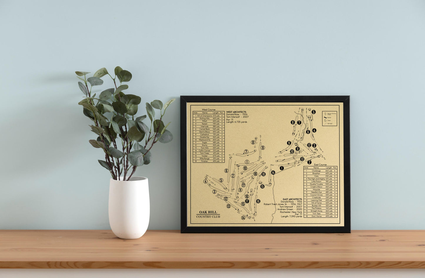 Oak Hill Country Club Outline (Print)