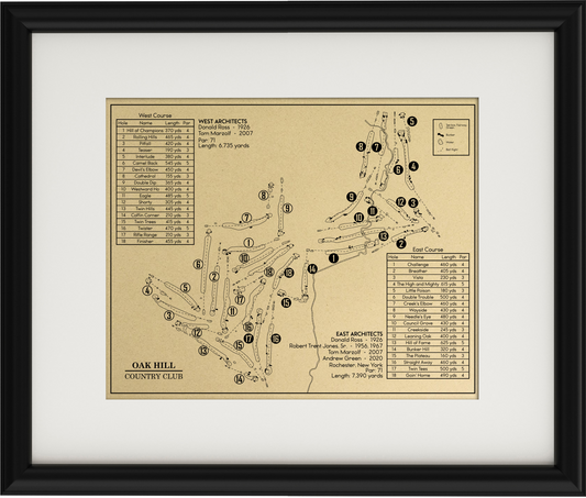 Oak Hill Country Club Outline (Print)