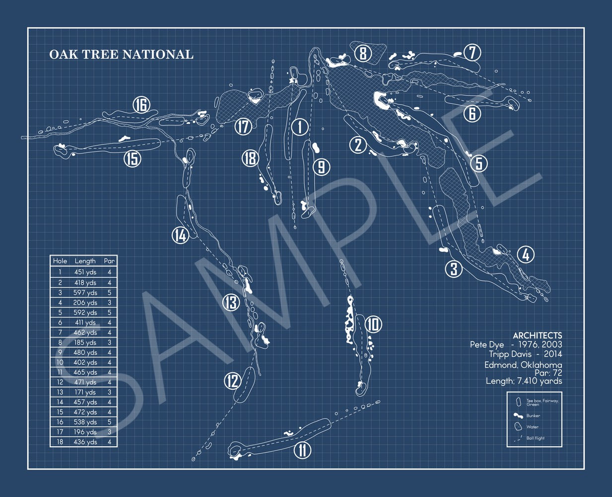 Oak Tree National Blueprint (Print)