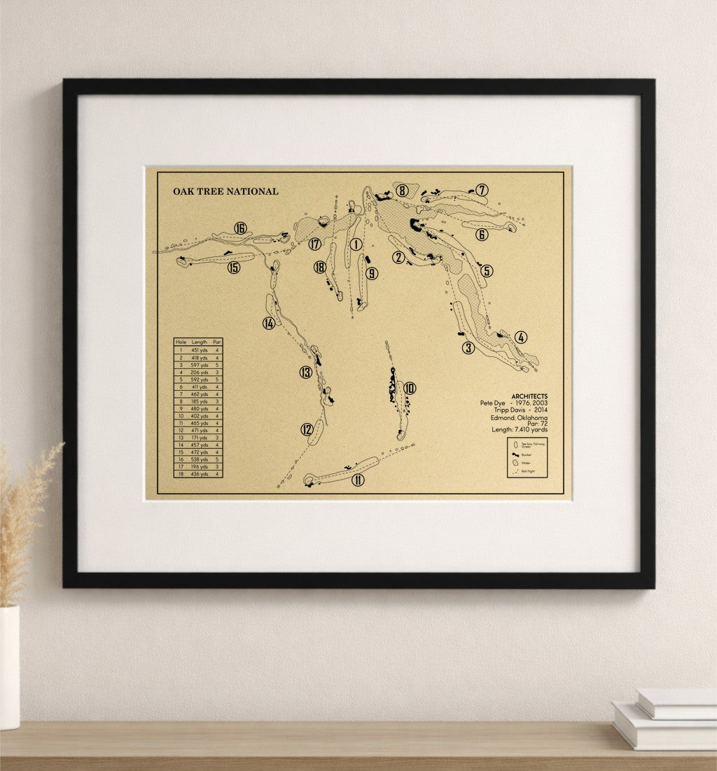 Oak Tree National Outline (Print)