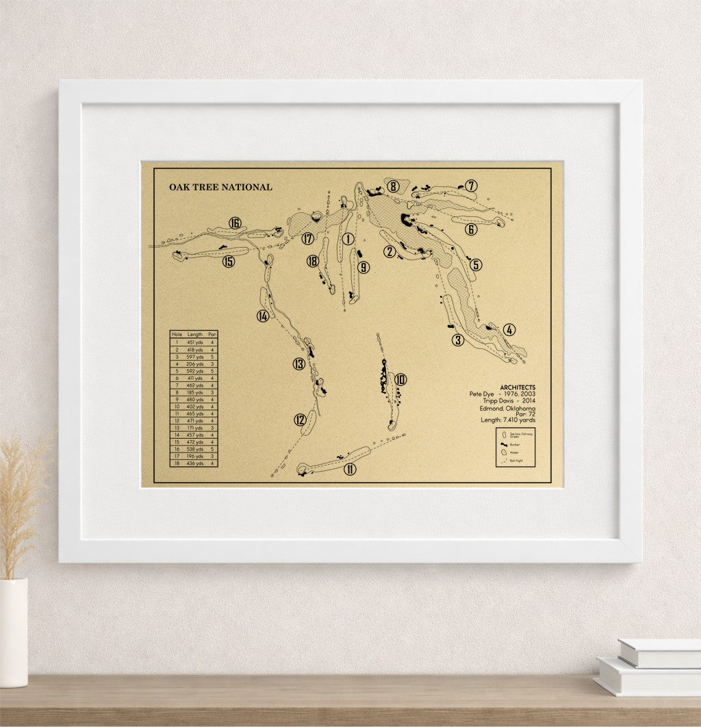 Oak Tree National Outline (Print)