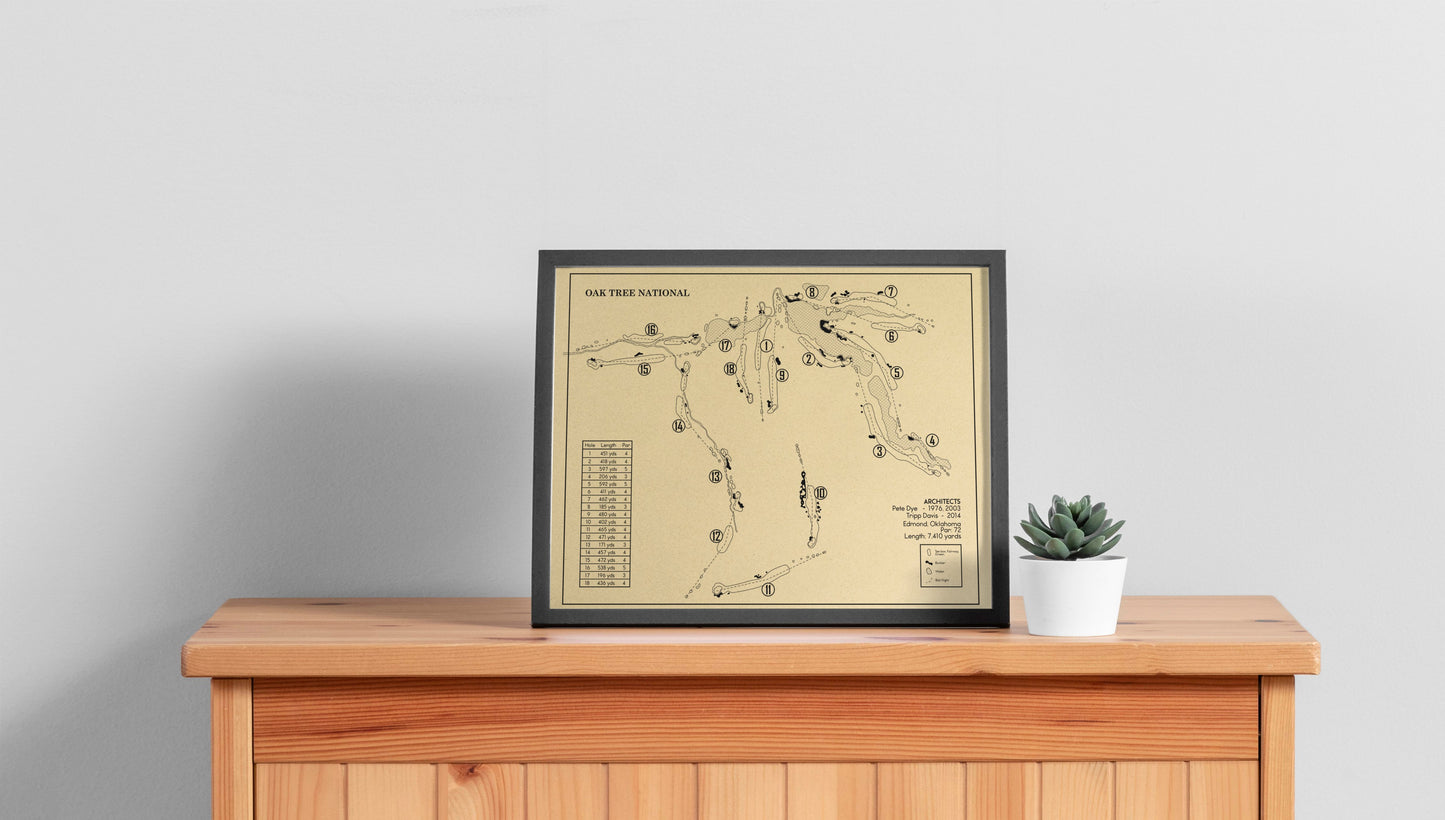Oak Tree National Outline (Print)