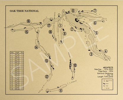 Oak Tree National Outline (Print)