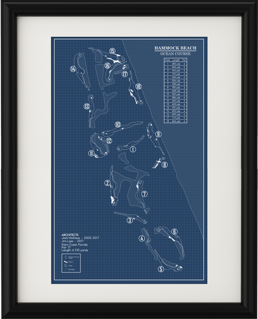 Hammock Beach Ocean Course Blueprint (Print)