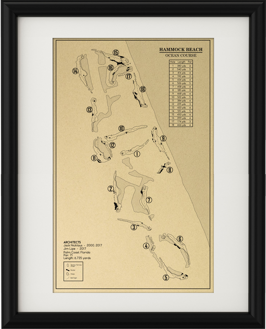 Hammock Beach Ocean Course Outline (Print)