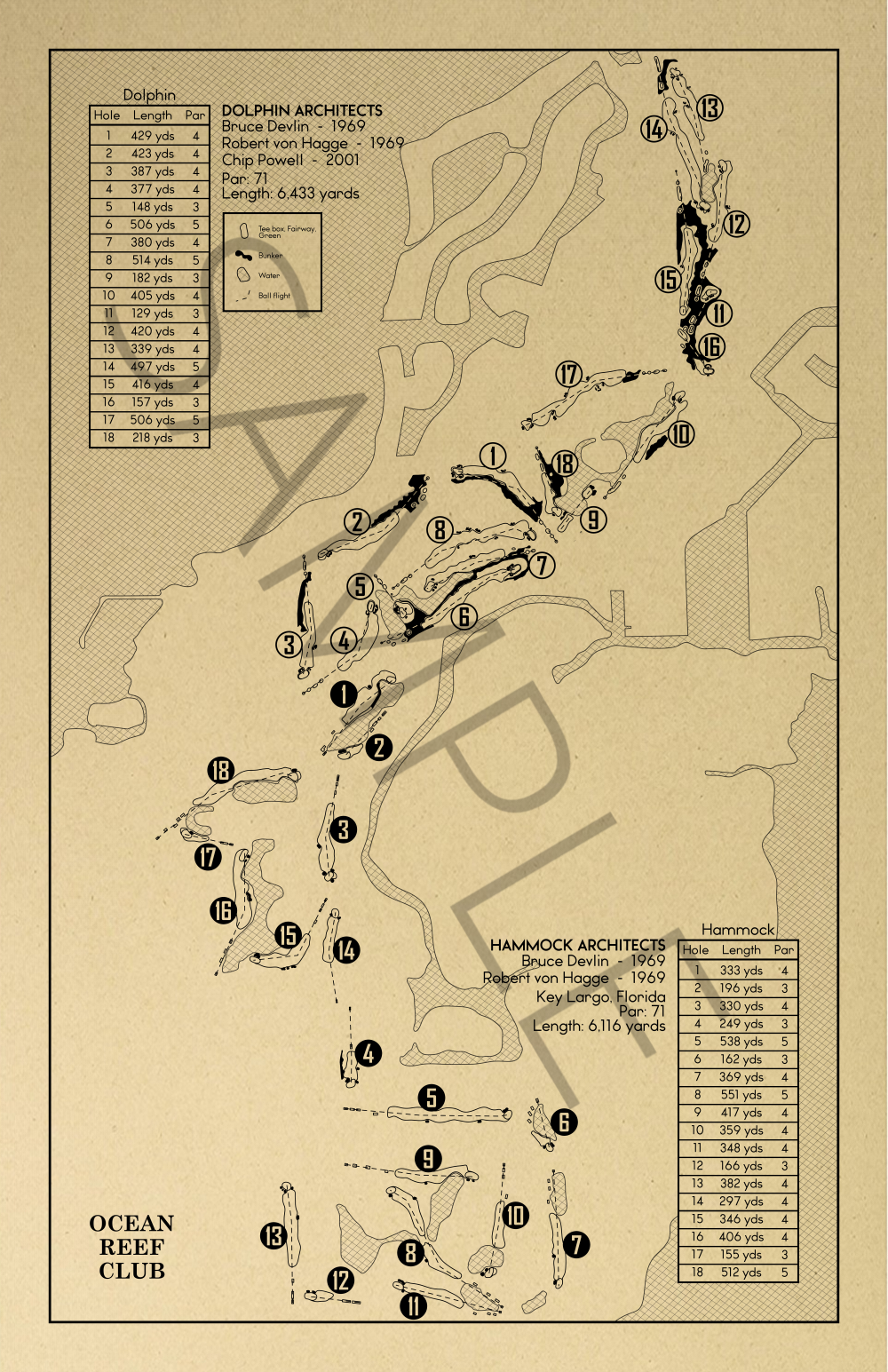 Ocean Reef Club Outline (Print)