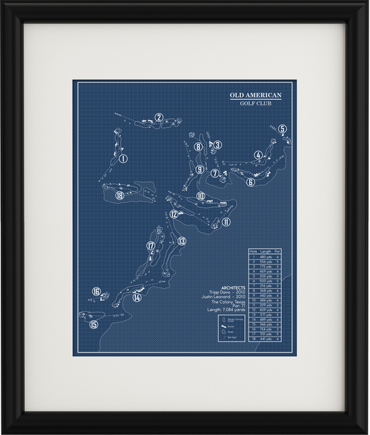 Old American Golf Club Blueprint (Print)