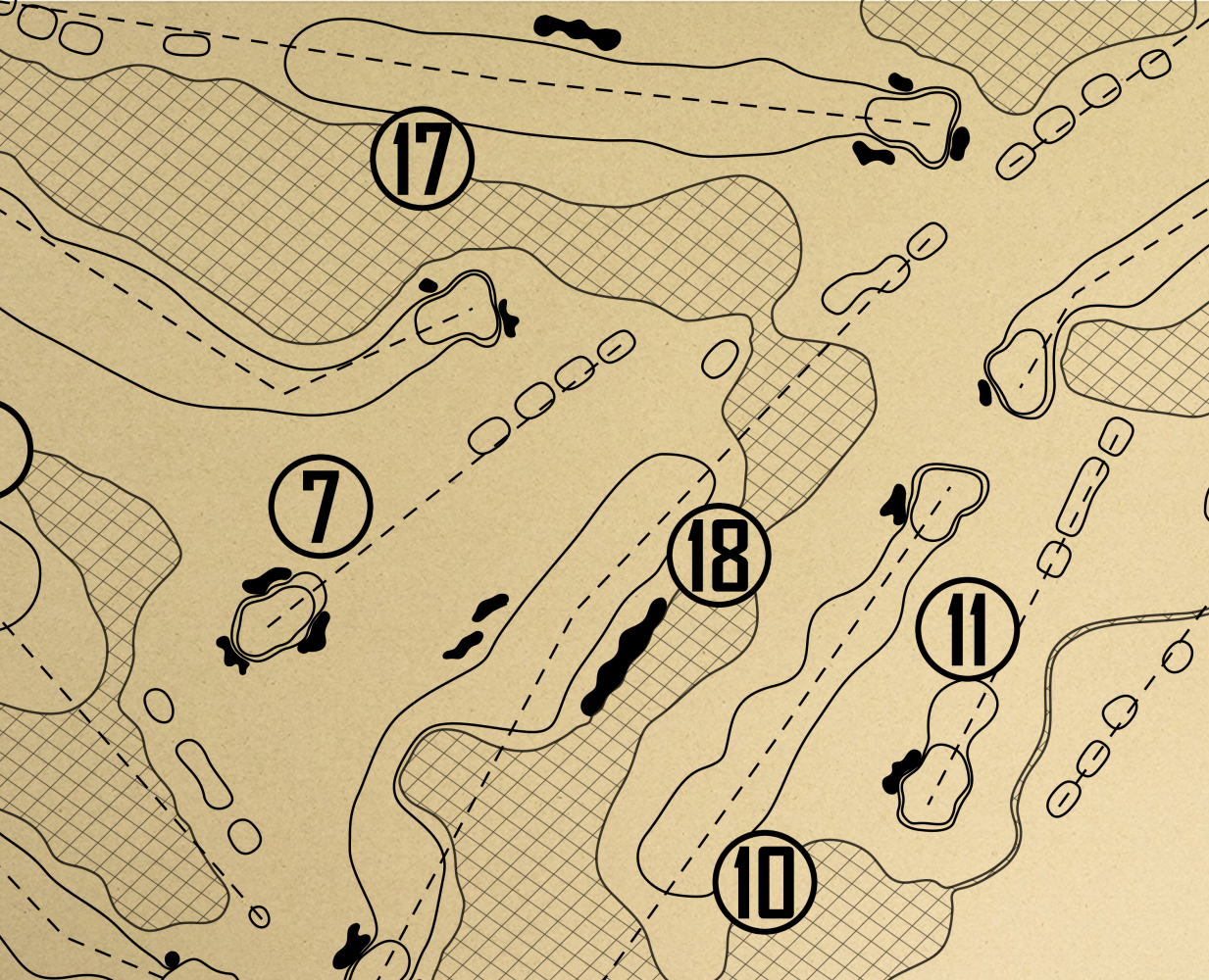 Old Ranch Country Club Outline (Print) – GolfBlueprints