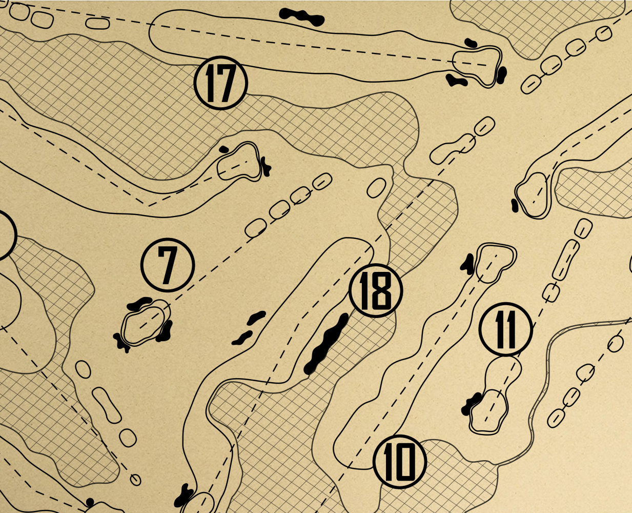 Old Ranch Country Club Outline (Print)