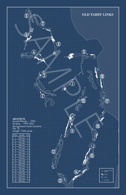 Old Tabby Links Blueprint (Print)